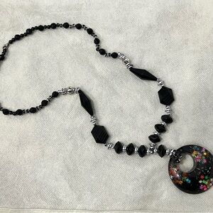 Black Beaded Necklace